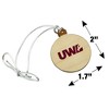 University of Wisconsin - La Crosse University Secondary Logo Mini Small Tiny Wood Christmas Tree Holiday Ornament - 4 of 4