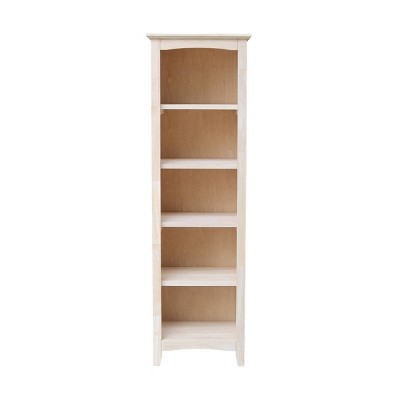 Traditional Shaker Solid Wood Bookcase in Classic Brown