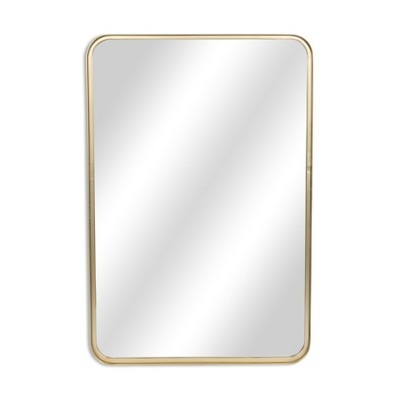 Cheung's Cheungs Nuvelle Gold Metal Curved Rectangular Wall Mirror