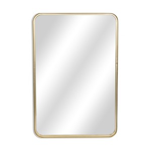 Cheung's Cheungs Nuvelle Gold Metal Curved Rectangular Wall Mirror - 1 of 4