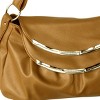 Slickblue Glamorous Faux Leather Handbag with Gold Studs, Zipper Pockets, Crossbody Strap, Fashion Accessory - 2 of 3