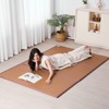 VEVOR Japanese Tatami Mat, 80 x 55 in Foldable Handwoven Natural Rattan Tatami Mat, Non-Slip & Easily Cleaned Japanese Tatami Floor Mat, Brown - 2 of 4