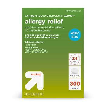 Cetirizine Hydrochloride Allergy Relief Tablets - 300ct - up & up™