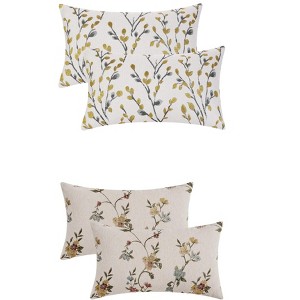 REGALWOVEN 4 Pcs Floral Pattern Throw Pillow Cases for Home Decor - 1 of 4