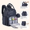 BabbleRoo Premium Vegan Leather Diaper Bag Backpack, Travel Backpac,Spacious & Stylish Nappy Organizer - 4 of 4