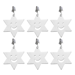 Unique Bargains Stainless Steel Sea Star Tablecloth Weight Clips Silver 2.83" x 2.48" - 1 of 4