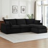 Standard Corduroy Convertible L-Shape Sectional Sofa with Plush Comfort, Multi-Functional Design, and Instant Use - 2 of 4