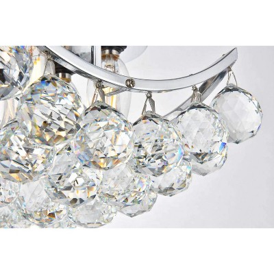 Corona 4-Light Chrome Flush Mount with Clear Royal Cut Crystal