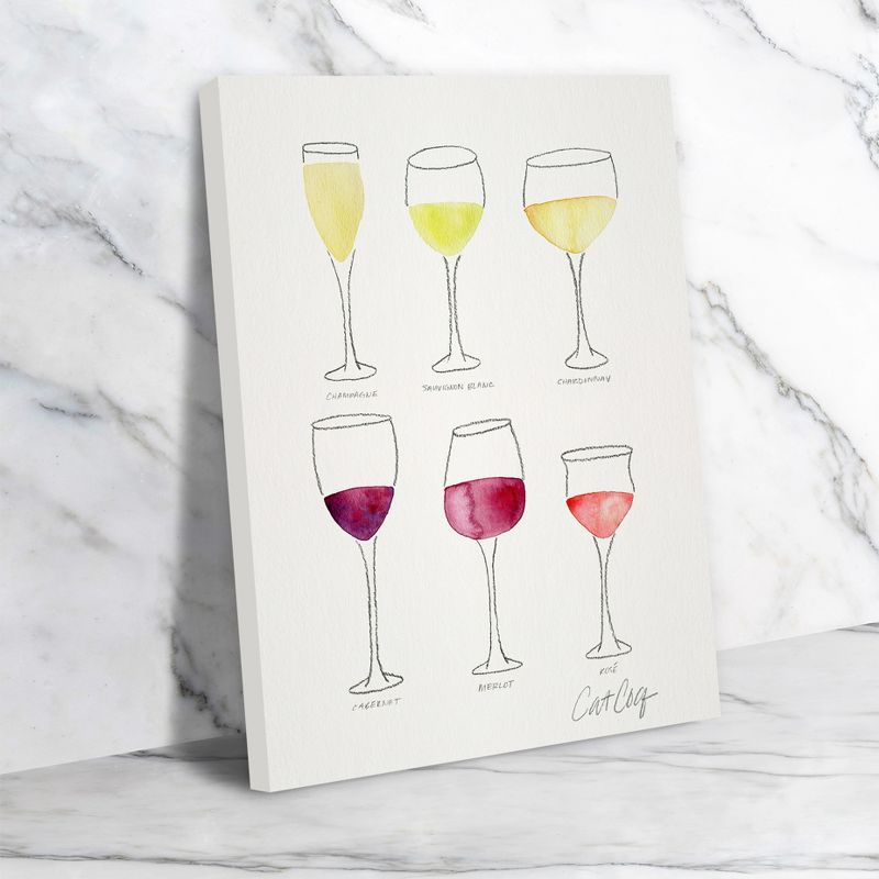 Americanflat Minimalist Wine Glass Collection By Cat Coquillette Canvas, 4 of 10