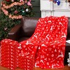 Lomsoe Christmas Blanket Red Reindeer Flannel Throw Warm Blanket for Couch Bedroom Bed Sofa Office Winter Travel. - 2 of 4