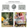 Kumasinova 2-Burner Propane Gas Grill with Foldable Legs,Portable Tabletop BBQ Grills with Built-In Thermometer for Camping&Picnic,Light Gray - 4 of 4