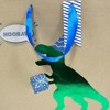 Bows And Sparkles Medium 'Hooray' Foil Print Dinosaur Birthday Gift Bag with Tag Kraft Natural - 3 of 3