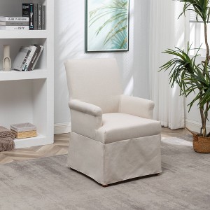Classic Covered Dining Arm Chair - WOVENBYRD - 1 of 4