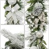 9 Feet Pre-Lit Christmas Garland with Lights,Battery Operated Lighted Outdoor Xmas Garland with Red Gold Ball - 3 of 4