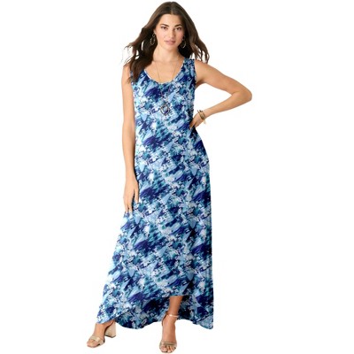 Roaman's Women's Plus Size A-Line Maxi Dress