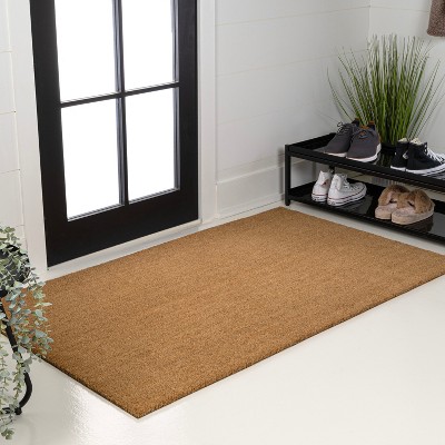JONATHAN Y Peater Classic Casual Commerical Natural Coir Doormat