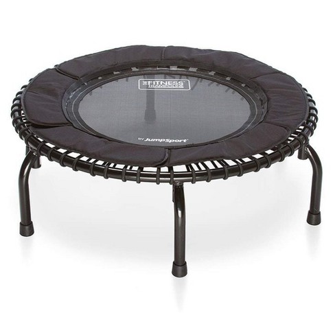 Jumpsport 250 Indoor Home Cardio Fitness Safely Cushioned Rebounder Exercise Mini Trampoline With Premium Bungees And Workout Dvd Black Target