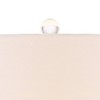 360 Lighting Solange Modern Table Lamps Set of 2 with Round Risers 26" High Clear Crystal White Drum Shade for Bedroom Living Room Bedside Nightstand - 2 of 4