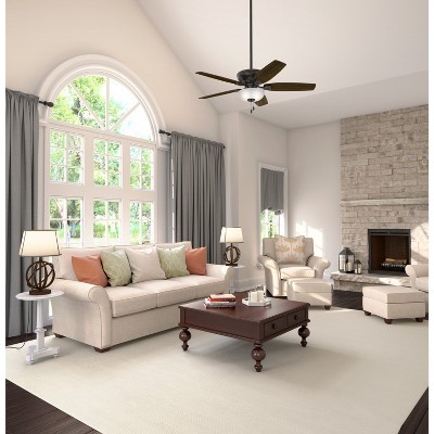 52" Noble Bronze Ceiling Fan with LED Light and Reversible Blades