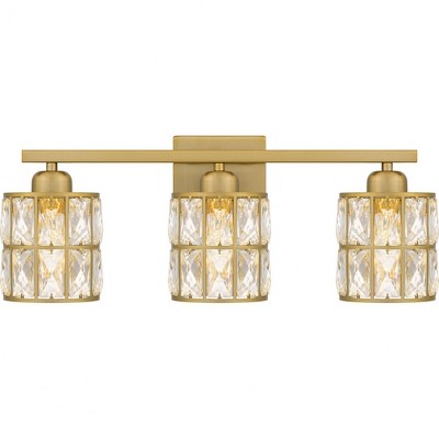 Quoizel Lighting Gibson 3 - Light Vanity in  Aged Brass