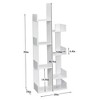 VECELO Tree Bookshelf, Geometric 8 Shelf Tree Bookcase Wood Bookshelves Display, Tree-Shaped Shelf Racks Organizer for Living Room Home Office - 3 of 4