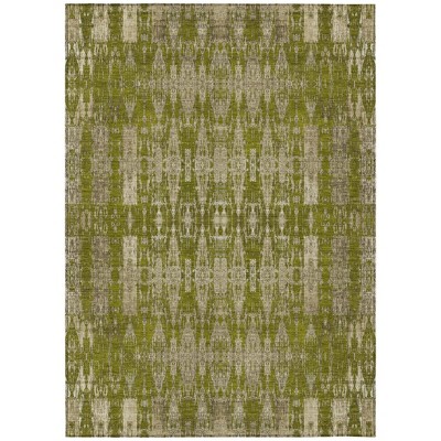 Olive Green Taupe And Beige Moroccan Washable Indoor Outdoor Area Rug
