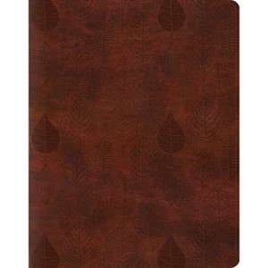 Single Column Journaling Bible-ESV-Leaves Design - (Leather Bound) - 1 of 1