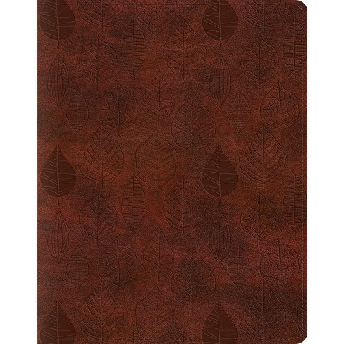 Single Column Journaling Bible-ESV-Leaves Design - (Leather Bound) - image 1 of 1