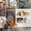 TopComfy Pet Step and Ramp Removable Guardrails Non Slip Carpet Gentle 20 Slope Pine Wood for All Sized Dogs Bed Couch, Brown, 39"*18.3"*5.9" - 3 of 4