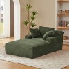 Dolonm 49.2 in. Oversized Corduroy Chaise Lounge Modern Sleeper Sofa for Living Room & Office - 2 of 4