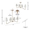 LNC Trend 4-Lights 35" Modern Linear Kitchen Island Pendant  Lights, Matte Gold with 4 White Shades - 3 of 4