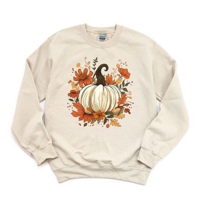Simply Sage Market Women's Graphic Sweatshirt Fall Pumpkin Floral