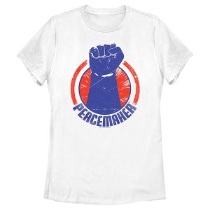 Women's Peacemaker Blue Fist Circle T-Shirt - 1 of 4