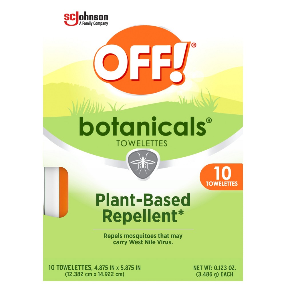 Photos - Cream / Lotion OFF! Botanicals Mosquito Repellent Towelettes - 10ct