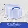 Really Useful Box 32 Liter Storage Container w/Snap Lock Handles - image 3 of 4