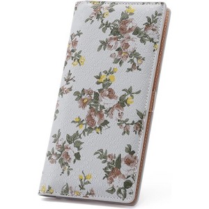 Clotth Women’s RFID Slim Wallet - Ultra Thin Bifold Billfold with 11 Card Slots & ID Window,for Travel,Shopping,Daily Use,Elegant Floral Design - 1 of 4