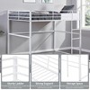 COMHOMA Metal Loft Bed Twin Size, Loft Bed Frame with Safety Guard Rails & Flat Ladder for Kids Teens Adults - 2 of 4