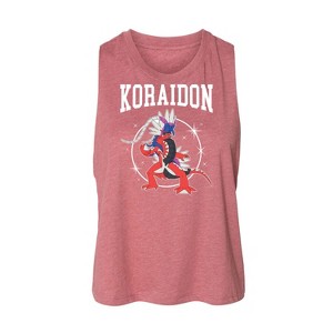 Women's Pokémon Koraidon Collegiate Graphic Racerback Tank - Heather Mauve - Small - 1 of 2