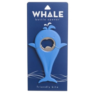 Beachcombers 5" SILICONE BLUE WHALE BOTTLE OPENER - 1 of 1