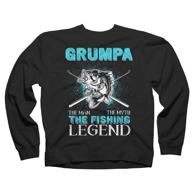 Adult Design By Humans Grumpa Man Myth Fishing Legend By HoangCathrine Sweatshirt