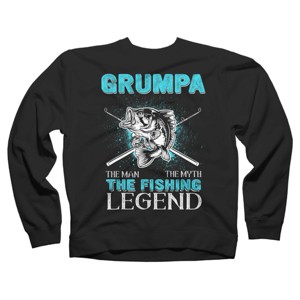 Adult Design By Humans Grumpa Man Myth Fishing Legend By HoangCathrine Sweatshirt - 1 of 2