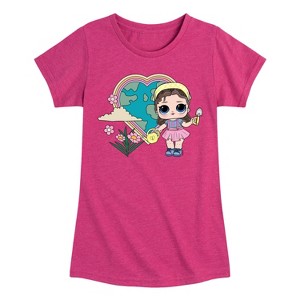 Girls' - LOL Surprise! - Grow Grrrl Hearts the Earth Fitted Short Sleeve Graphic T-Shirt - 1 of 4