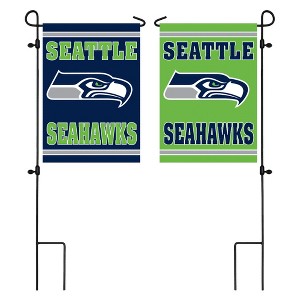 Embossed Suede, Seattle Seahawks Double Sided Indoor Outdoor Decor 18" x 12.5" - 1 of 4