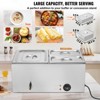VEVOR 3-Pan Commercial Food Warmer, 17QT Electric Steam Table, 1200W Professional Countertop Stainless Steel Buffet Bain Marie - 3 of 4