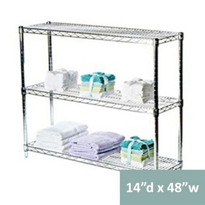 Shelving.com Chrome Wire Shelving with 3 Tier Shelves -