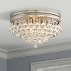 Vienna Full Spectrum Luxury Ceiling Light Flush Mount Fixture Brushed Nickel 15 1/4" Wide Crystal Droplets for Bedroom Hallway - 2 of 4