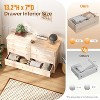 VINGLI 57" Unfinished Solid Wood Dresser for Color DIY, 6 Drawer Long Chest with Drawers, Natural Rubberwood - 4 of 4