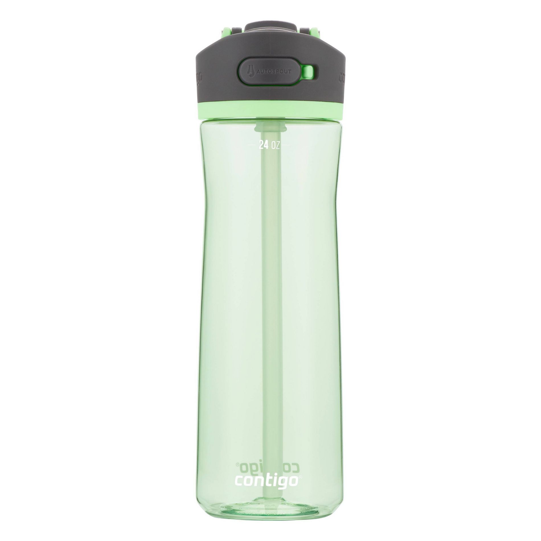 Contigo 24oz Ashland 2.0 AutoSpout Tritan Water Bottle - Cucumber: Flip-Top Lid, Dishwasher-Safe, Kids & Adults
