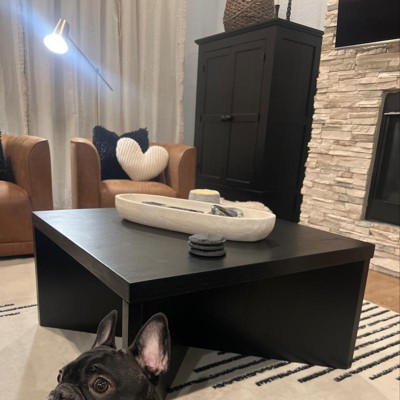 River Heights Square Wooden Coffee Table Black - Threshold™ Designed ...