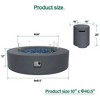 42/56 inch Outdoor Magnesium Oxide Fire Pit Table Propane with Tank Cover and Wind Guard - 3 of 4